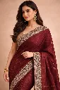 Urwashi Maroon Linen Silk 4.webp