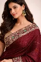 Urwashi Maroon Linen Silk 2.webp