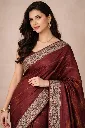 Urwashi Maroon Linen Silk 5.webp