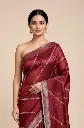 Maroon Embellished Saree with Elegant Border 3.webp