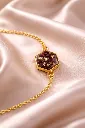 Ruby Glow Hex Resin Bracelet 3.webp