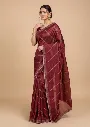 Maroon Embellished Saree with Elegant Border 1.webp