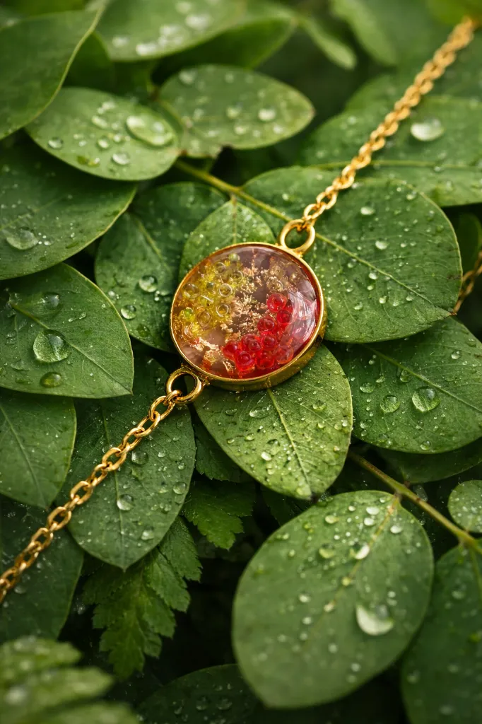 Red & Golden Resin Bracelet 5.webp