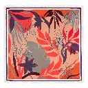 Floral Satin Silk Feel Square Scarf with Lace Border 1.webp