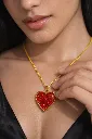 Crimson Spark Heart Resin Pendant Necklace 11.webp