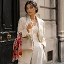Floral Satin Silk Feel Square Scarf with Lace Border 9.webp
