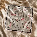 Botanical Floral Satin Square Scarf 3.webp