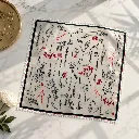 Botanical Floral Satin Square Scarf 2.webp