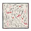 Botanical Floral Satin Square Scarf 1.webp