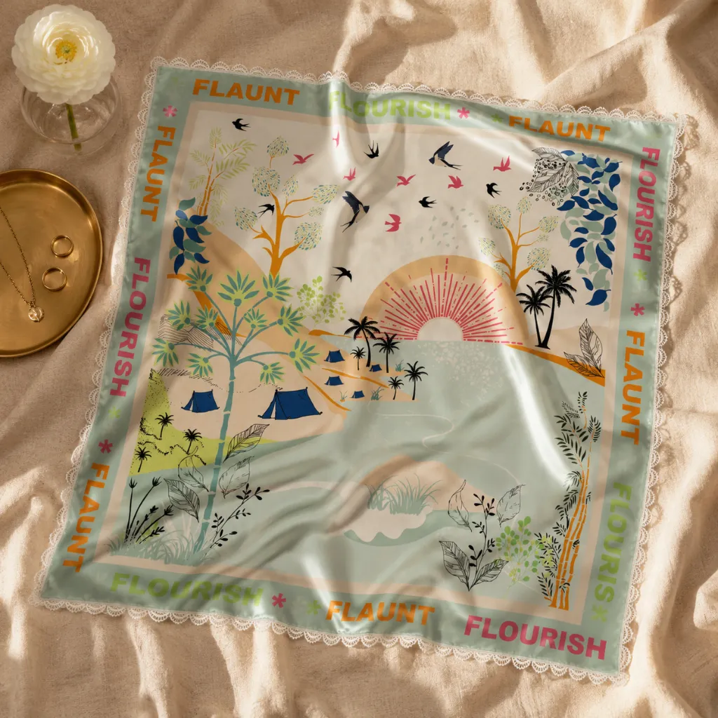 Tropical Sunset Print Scarf 3.webp