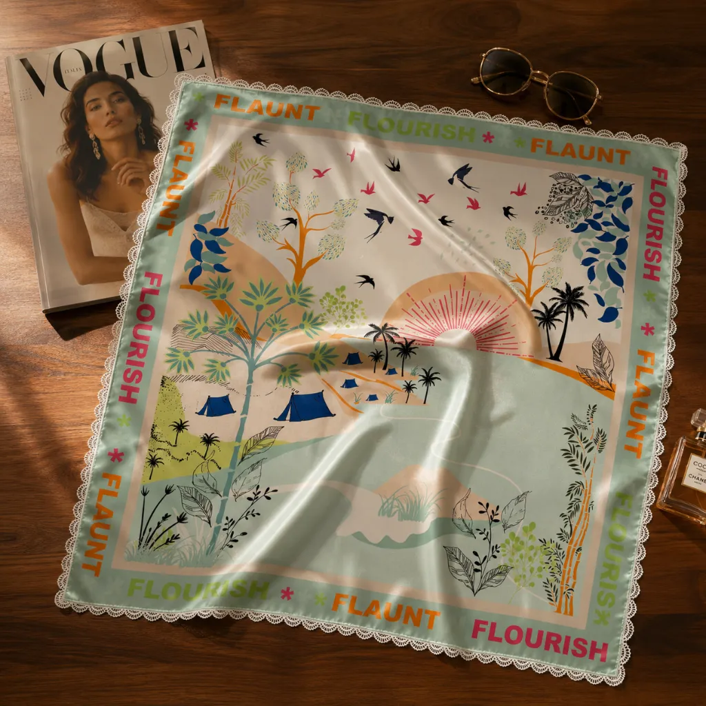Tropical Sunset Print Scarf 4.webp