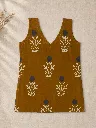 Mustard Cotton Sleeveless Short Kurti 4.webp