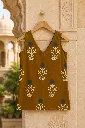 Mustard Cotton Sleeveless Short Kurti 7.webp