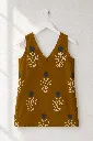 Mustard Cotton Sleeveless Short Kurti 3.webp