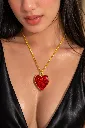 Crimson Spark Heart Resin Pendant Necklace 15.webp