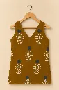 Mustard Cotton Sleeveless Short Kurti 2.webp