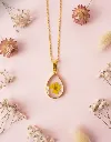 Blossom Leaf Resin Pendant with Chain 2.webp