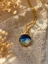 Ocean Shell Resin Pendant Necklace – Blue Beach-Inspired 5.webp