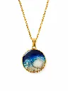 Ocean Shell Resin Pendant Necklace – Blue Beach-Inspired 1.webp
