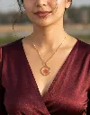 Maple Leaf Resin Pendant with Chain 4.webp