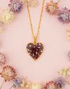 Red & Golden Heart-shaped Resin Necklace 2.webp