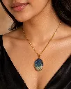 Ocean-Inspired Blue Resin Pendant with Seashell & Pearl 9.webp