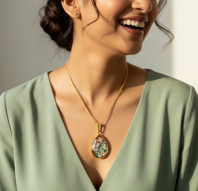 Resin Necklace - Drop Shaped 11 copy.webp