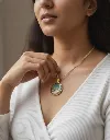 Sea Theme - Round Resin Pendant with Chain 10.webp