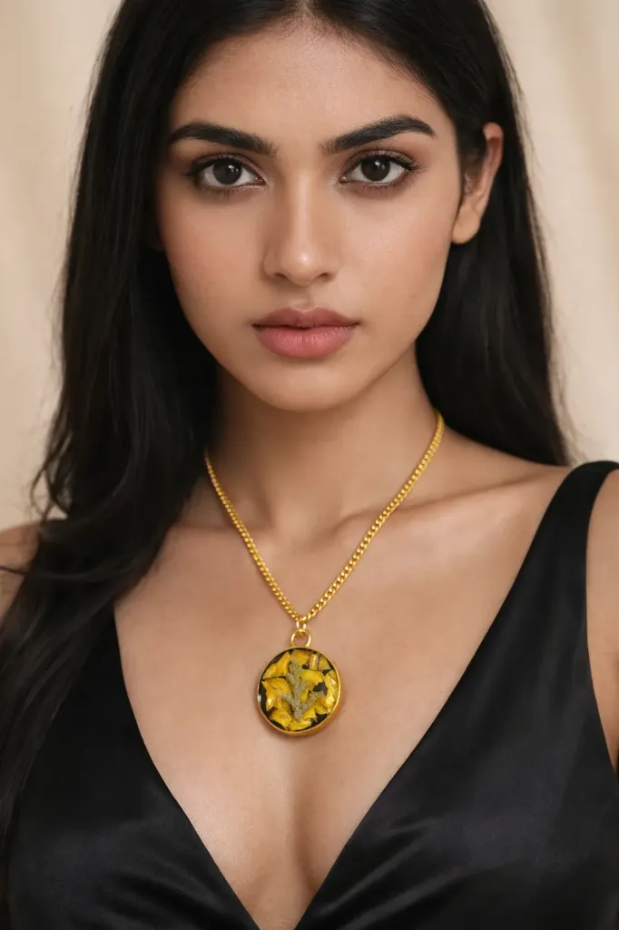 Floral Essence Resin Necklace