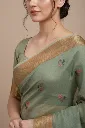 Kashvi Silk Elegant Lightweight Floral Saree with Subtle Woven Border by Flaunt N Flourish
